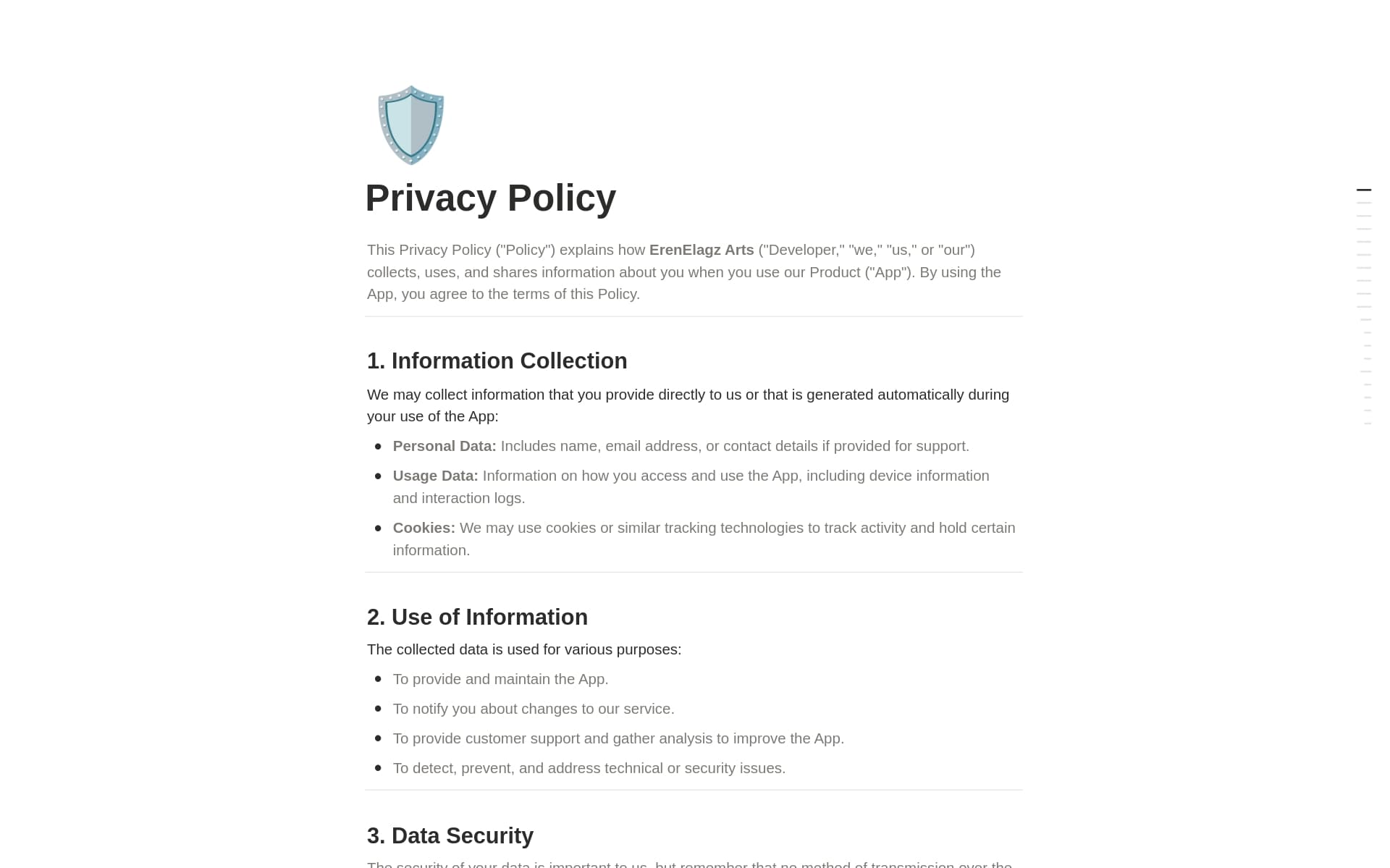 Privacy Policy for Startups & Developers