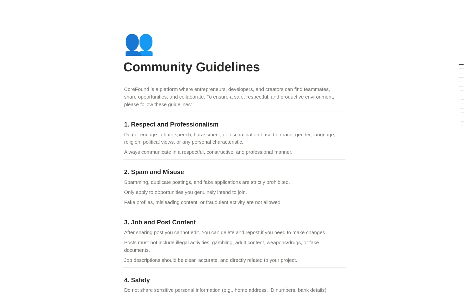 Community Guidelines for Apps & Platforms